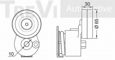TREVI AUTOMOTIVE ta1840 -  Натяжная планка, поликлиновой ремень